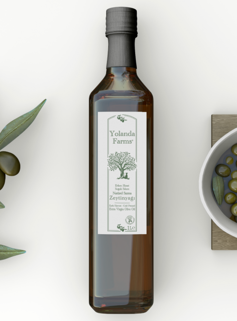 Yolanda Farms®  Olive Oil Memecik Erken Hasat Zeytinyağı 1 Litre 0.5 asit - Filtresiz