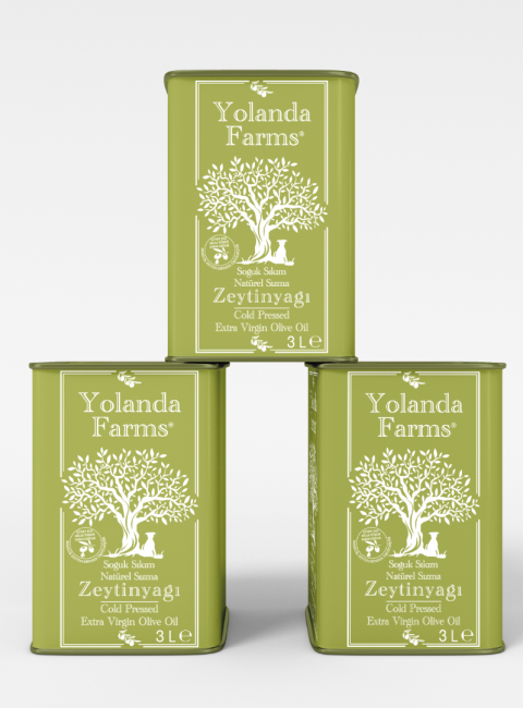 Yolanda Farms®  Olive Oil Memecik Erken Hasat Zeytinyağı 3 Adet 3 Litre 0.3 asit - Filtresiz