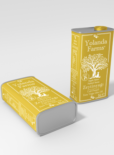 Yolanda Farms® Olive Oil Memecik ilk Hasat Zeytinyağı 5 Litre 0.3 asit - Filtresiz