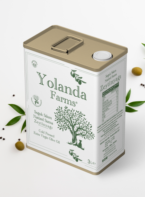 Yolanda Farms®  Soğuk Sıkım Natürel Sızma Zeytinyağı  0.5 asit - 3 Litre